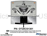 6 Piece 2020 Anniversary Series Creekside Travel Trailer Front Graphics Kit