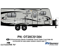 17 Piece 2020 Anniversary Series Creekside Travel Trailer Curbside Graphics Kit