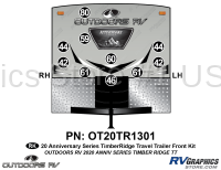 10 Piece 2020 Anniversary Series Timber Ridge Travel Trailer Front Graphics Kit