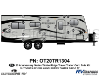 19 Piece 2020 Anniversary Series Timber Ridge Travel Trailer Curbside Graphics Kit
