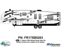 22 Piece 2017 Sabre Fifth Wheel Roadside RV Graphics Kit