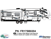 22 Piece 2017 Sabre Fifth Wheel Curbside RV Graphics Kit