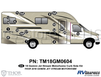 19 Piece 2018 Gemini Motorhome Curbside Graphics Kit-Neutral Version