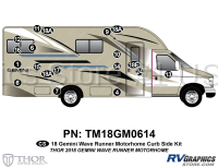 19 Piece 2018 Gemini Motorhome Curbside Graphics Kit-Blue Version