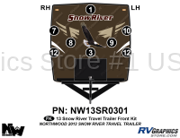 8 Piece 2013 Snow River Travel Trailer Front Graphics Kit
