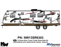 23 Piece 2013 Snow River Travel Trailer Roadside Graphics Kit