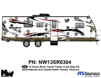 23 Piece 2013 Snow River Travel Trailer Curbside Graphics Kit