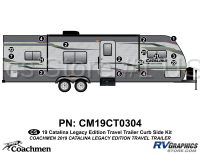 16 Piece 2019 Catalina Travel Trailer Curbside Graphics Kit