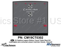 2 Piece 2019 Catalina Travel Trailer Rear Graphics Kit