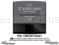 3 Piece 2019 Catalina Travel Trailer Front Graphics Kit - Image 2