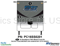 3 Piece 2016 Sandsport Fifth Wheel Front Graphics Kit