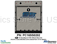 1 Piece 2016 Sandsport Fifth Wheel Rear Graphics Kit