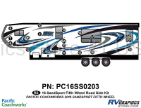 18 Piece 2016 Sandsport Fifth Wheel Roadside Graphics Kit