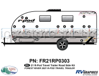 16 Piece 2021 R-POD Travel Trailer Roadside Graphics Kit