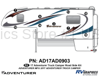 9 Piece 2017 Adventurer Truck Camper Roadside Graphics Kit