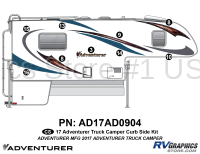 9 Piece 2017 Adventurer Truck Camper Curbside Graphics Kit