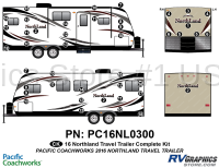 43 Piece 2016 NorthLand Travel Trailer Complete Graphics Kit