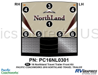 8 Piece 2016 NorthLand Travel Trailer Front Graphics Kit