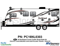 17 Piece 2016 NorthLand Travel Trailer Roadside Graphics Kit