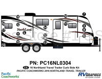 17 Piece 2016 NorthLand Travel Trailer Curbside Graphics Kit