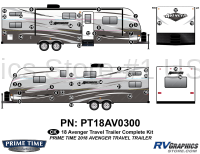 51 Piece 2018 Avenger Travel Trailer Complete Graphics Kit