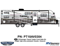 23 Piece 2018 Avenger Travel Trailer Curbside Graphics Kit