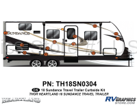 12 Piece 2018 Sundance XLT Travel Trailer Curbside Graphics Kit