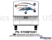 KY05MT0201 4 Piece 2005 Mountaineer Fifth Wheel Front Graphics Kit