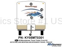 KY05MT0301 4 Piece 2005 Mountaineer Travel Trailer Front Graphics Kit