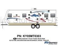 KY05MT0303 12 Piece 2005 Mountaineer Travel Trailer Roadside Graphics Kit