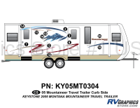 KY05MT0304 12 Piece 2005 Mountaineer Travel Trailer Curbside Graphics Kit