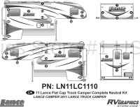 32 Piece 2011 Lance Truck Camper Flat Cap Complete Graphics Kit-Nation Neutral