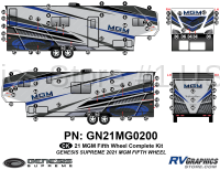 GN21MG0200 87 Piece 2021 MGM Fifth Wheel Complete Graphics Kit