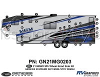 GN21MG0203 31 Piece 2021 MGM Fifth Wheel Roadside Graphics Kit