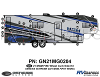 GN21MG0204 31 Piece 2021 MGM Fifth Wheel Curbside Graphics Kit