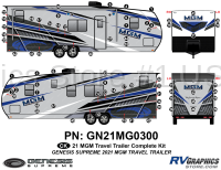 GN21MG0300 75 Piece 2021 MGM Travel Trailer Complete Graphics Kit