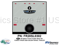 1 Piece 2020 Salem Travel Trailer Rear Graphics Kit