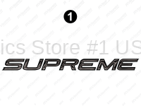 Front-Rear SUPREME logo