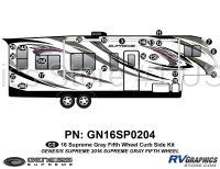 24 Piece 2016 Supreme Fifth Wheel Curbside RV Graphics Kit