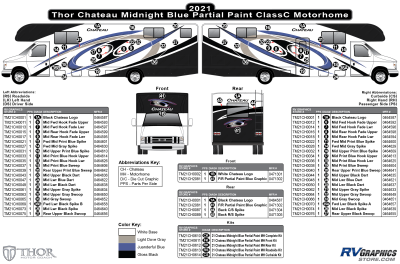 Thor Motorcoach - Chateau - 2021-2022 Chateau Motorhome Blue Partial Paint Version