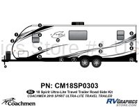 15 Piece 2018 Spirit UltraLite Travel Trailer Roadside RV Graphics Kit