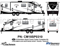 36 Piece 2018 Northern Spirit Travel Trailer Complete RV Graphics Kit