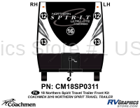 5 Piece 2018 Northern Spirit Travel Trailer Front RV Graphics Kit