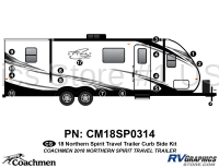 15 Piece 2018 Northern Spirit Travel Trailer Curbside RV Graphics Kit