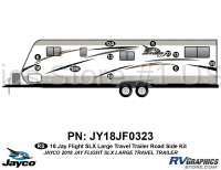 11 Piece 2018 Jay Flight SLX Long Travel Trailer Roadside Graphics Kit