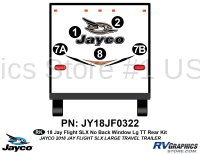 5 Piece 2018 Jay Flight SLX Long Travel Trailer Rear Graphics Kit-No Rear Window - Image 2
