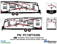 39 Piece 2018 Panther Hauler Travel Trailer Complete Graphics Kit