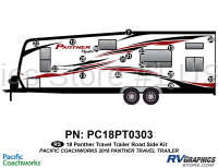 17 Piece 2018 Panther Hauler Travel Trailer Roadside Graphics Kit