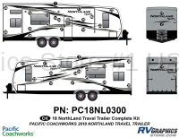 39 Piece 2018 Northland Hauler Travel Trailer Complete Graphics Kit