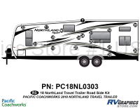 17 Piece 2018 Northland Hauler Travel Trailer Roadside Graphics Kit